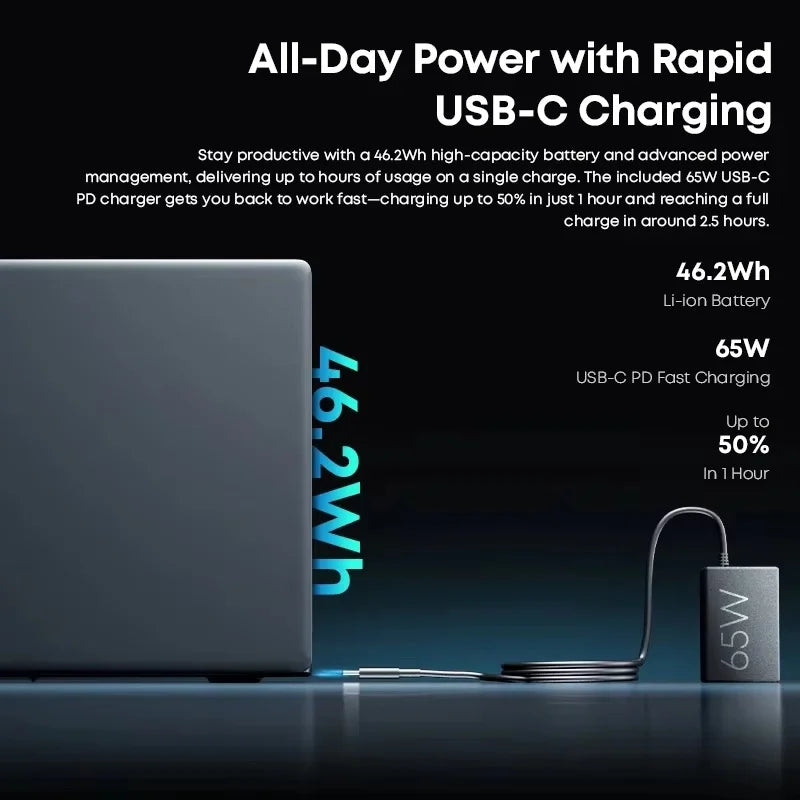 CHUWI CoreBook X Gaming Laptop AMD R5-7430U 16GB DDR4 RAM 512GB SSD 14.1 inch FHD Screen Lightweight Notebook 4.3 GHz Windows 11