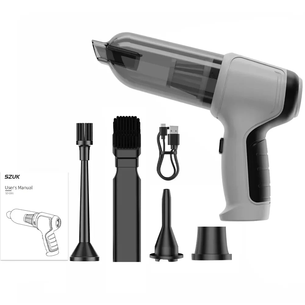 SZUK 638000Pa Mini Vacuum Cleaner New Portable Car Vacuum Cleaner Powerful Handheld Wireless Cleaner with One Click Dust Removal