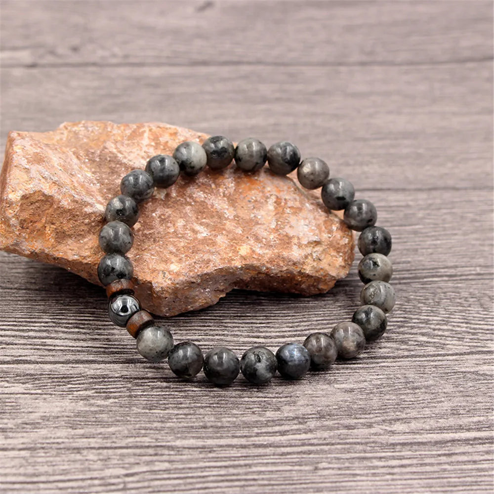 Volcanic Stone Bracelet for Men Lava Wooden  Beads Bracelet Tibetan Buddha Wrist Chain Women Men Jewelry Gift New Bracelets