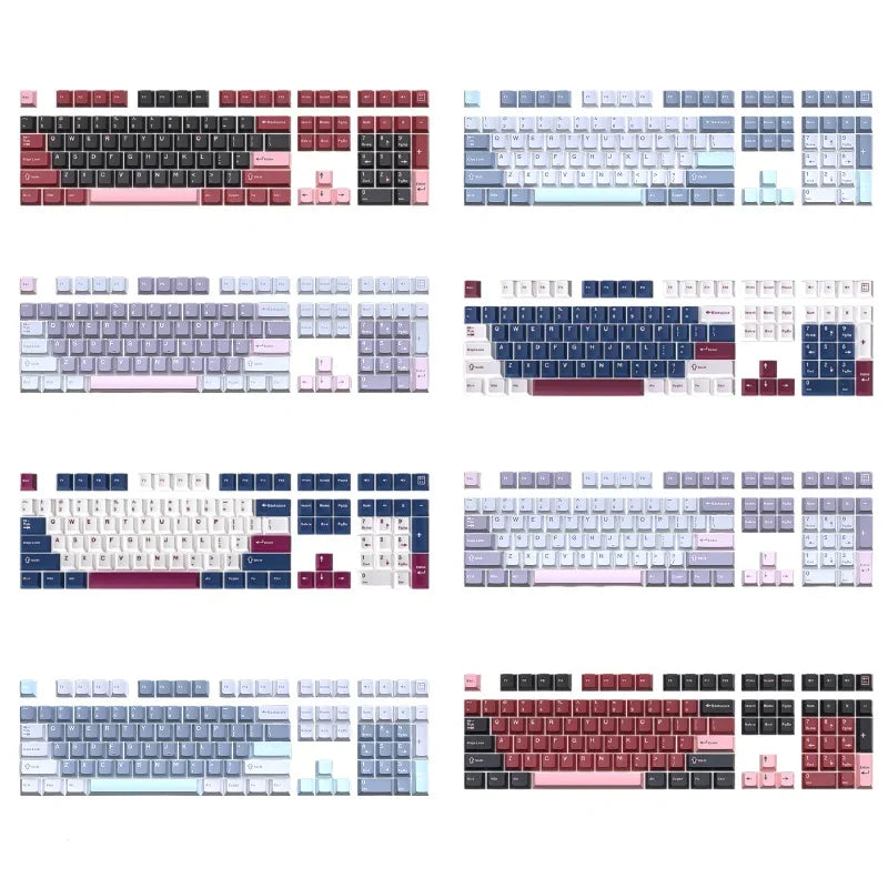 USLION 126 Keys Cherry Profile Keycaps ISO Layout Minimalist PBT Key Caps for Gaming Mechanical Keyboard GMK87 GMK67 AULA 75