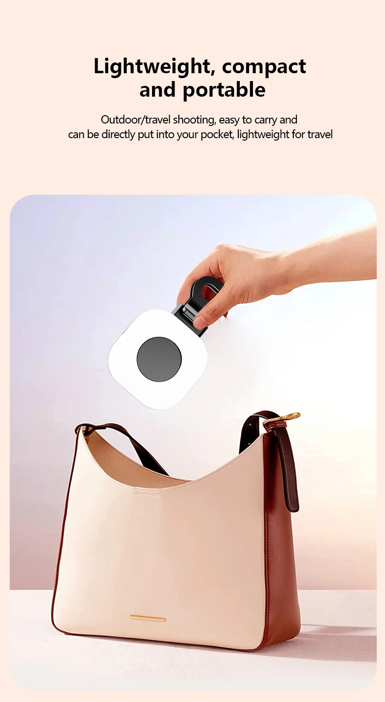 Mini LED Smartphone Selfie Fill Light 3 Modes With Adjustable Brightness Clip Portable Video Light For Tiktok Camera Mobile IPad