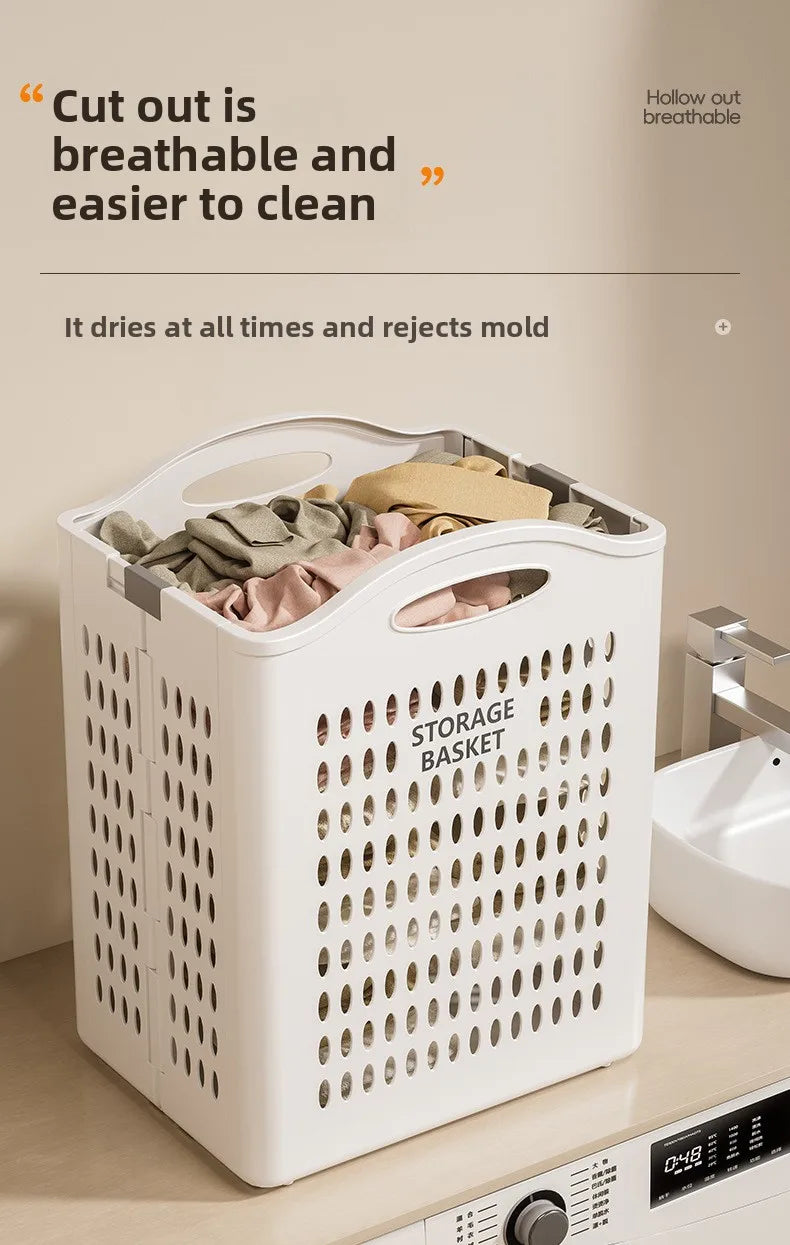 Household foldable dirty clothes basket, dirty clothes storage basket, laundry basket, large capacity, not taking up much space
