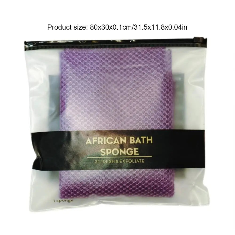 Colorful African Net Cloth Washcloth Body Exfoliator Reusable Bath Sponge Washcloth African Scrubbing Long Net Rag Shower