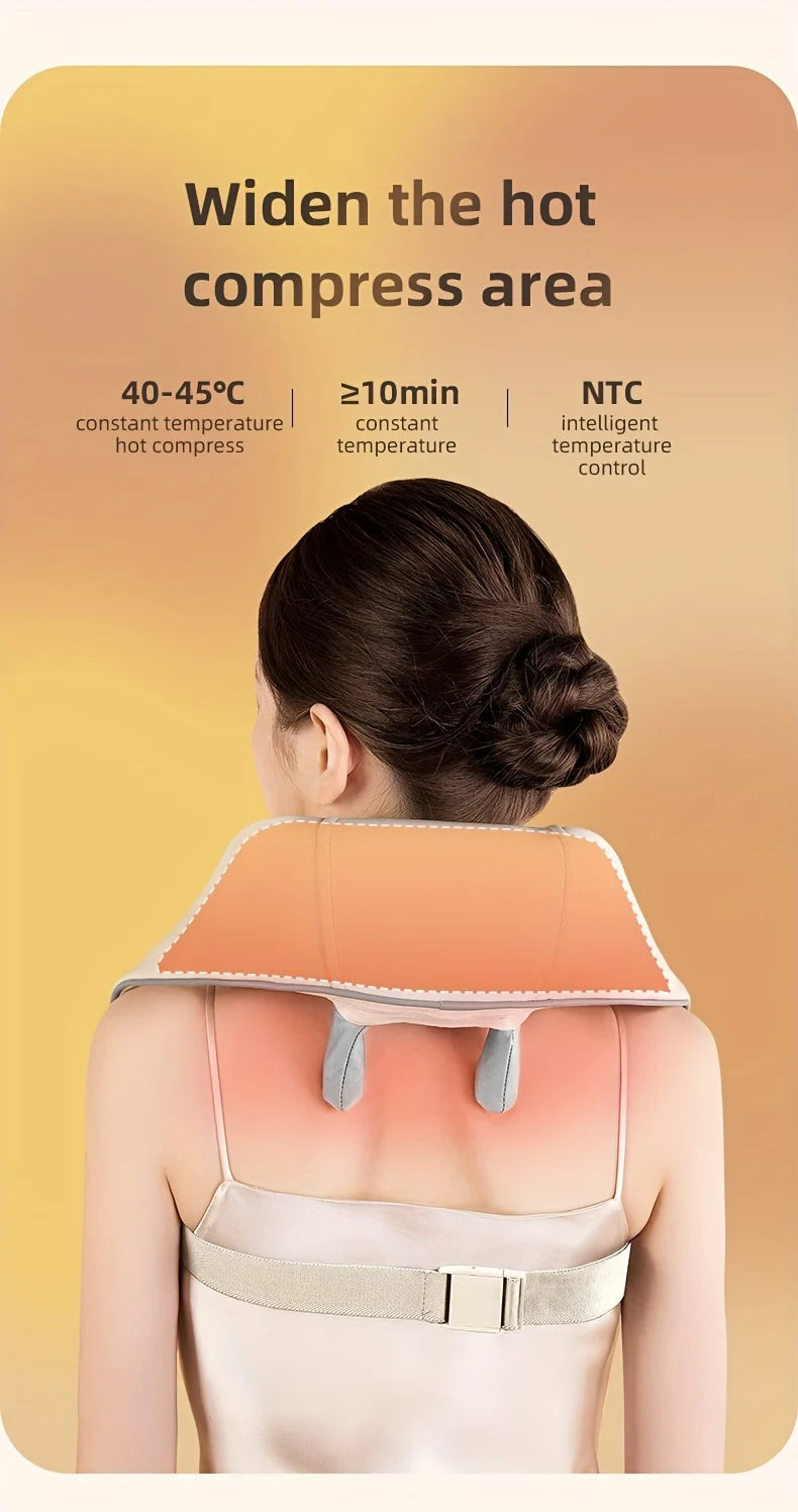 Electric Heat Neck Massage Shawl Shiatsu Kneading Cervical Spine Massager Car Home Back Shoulder Neck Trapezius Muscle Massager