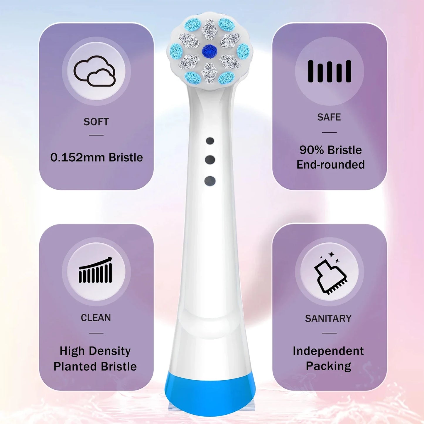 Replacement Brush Heads Compatible with Oral-B iO 3/4/5/6/7/8/9/10 Series Electric Toothbrush