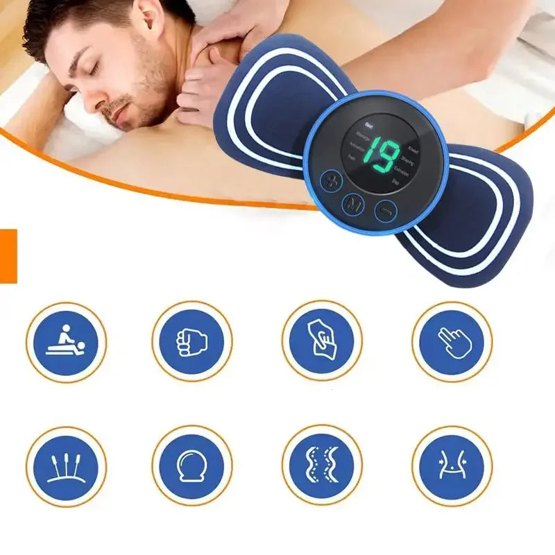 Intelligent Mini Electric Neck Massager Charging Portable Shoulder and Neck Neck Massage Patch with Multiple Adjustable Levels