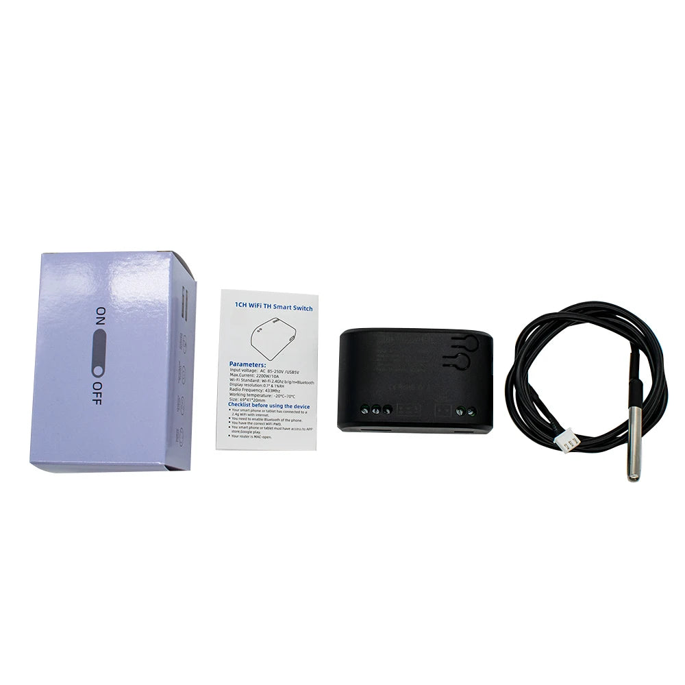 Smart Temperature Switch Tuya WiFi Smart Life Control 1 Gang 85-250V Monitoring Thermostat Passive Dry Contact Relay Match Alexa