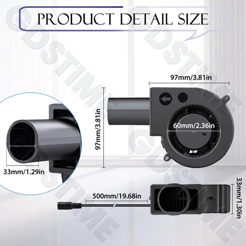 Gdstime CPU Cooler 12V 80MM Fan 120MM DIY Server High Speed Fan for Desktop Computer Case Cooling 220V Power Adjustable Speed