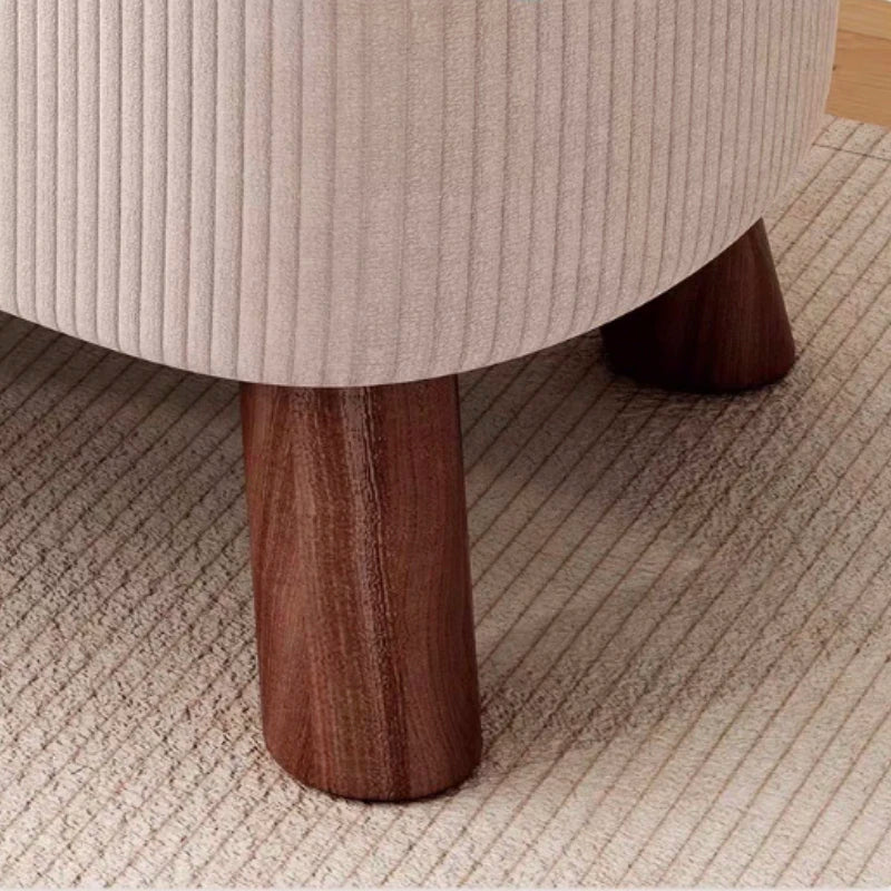 Household    Stool   Footstool   Wood Material   Living Room Furniture   Wooden Frame   Fabric