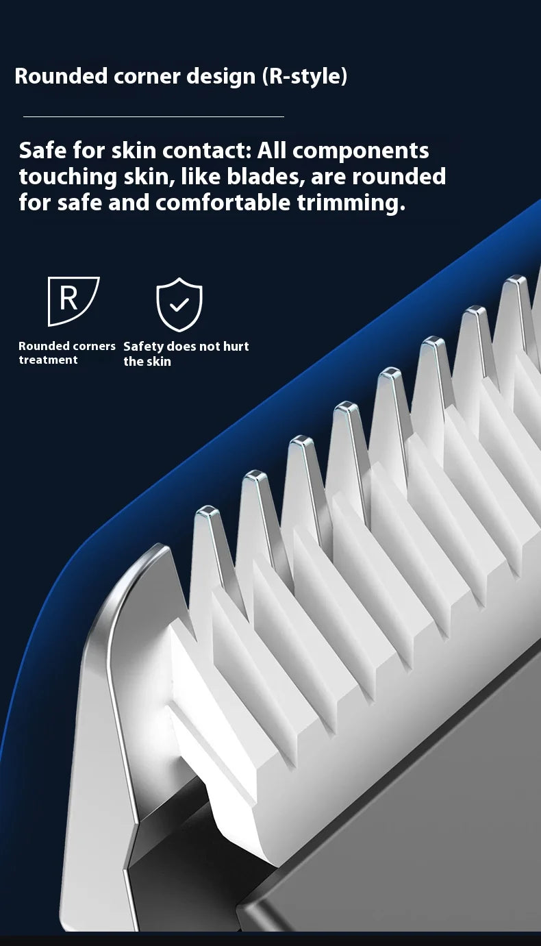 Men's 5-in-1 Electric Body Hair Trimmer Professional Hygienic Beauty Razor Shaver for Face Ear Nose - Professional Hair Trimmer