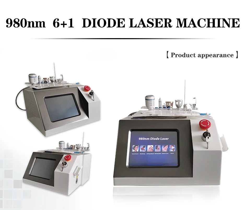 BEST 5 in 1 980nm Diode Laser Vascular Removal Machine Remove Spider Veins 980 Diode Laser Blood Vessels Removal Nail Fungus