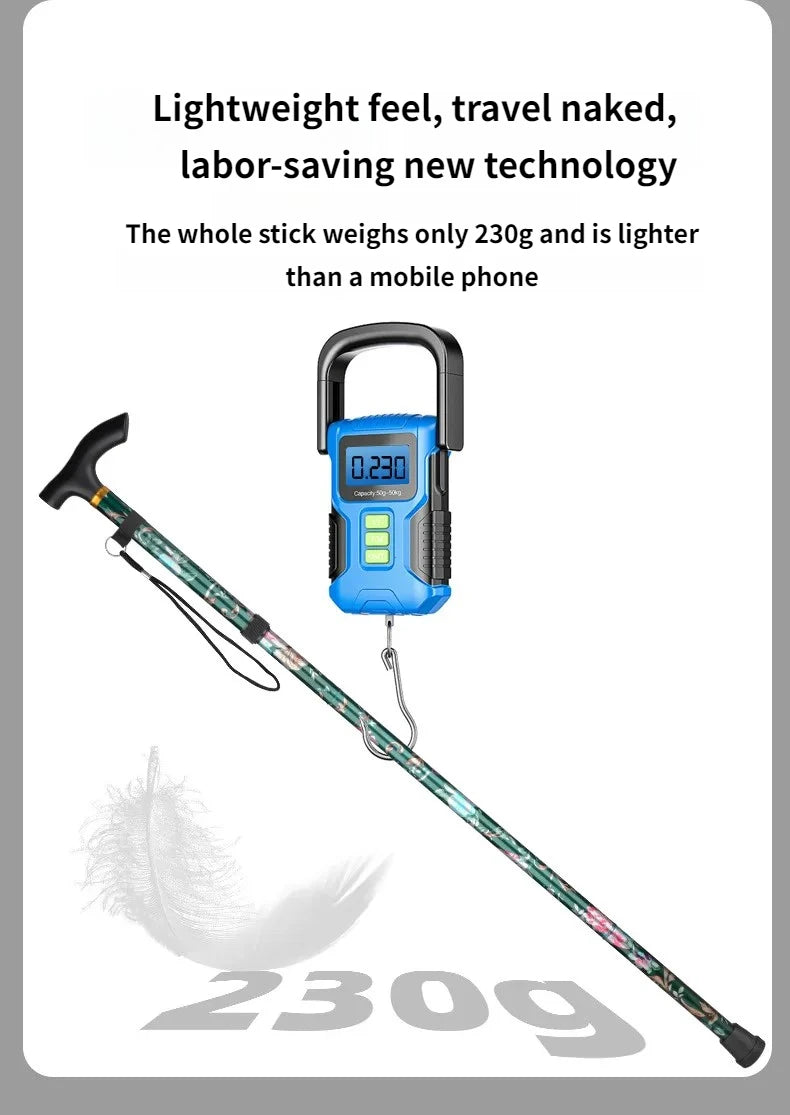 Outdoor Walking Sticks Hiking Camping Mountaineering Poles Telescopic Baton Trekking Poles Folding Cane Crutches Pole Unisex