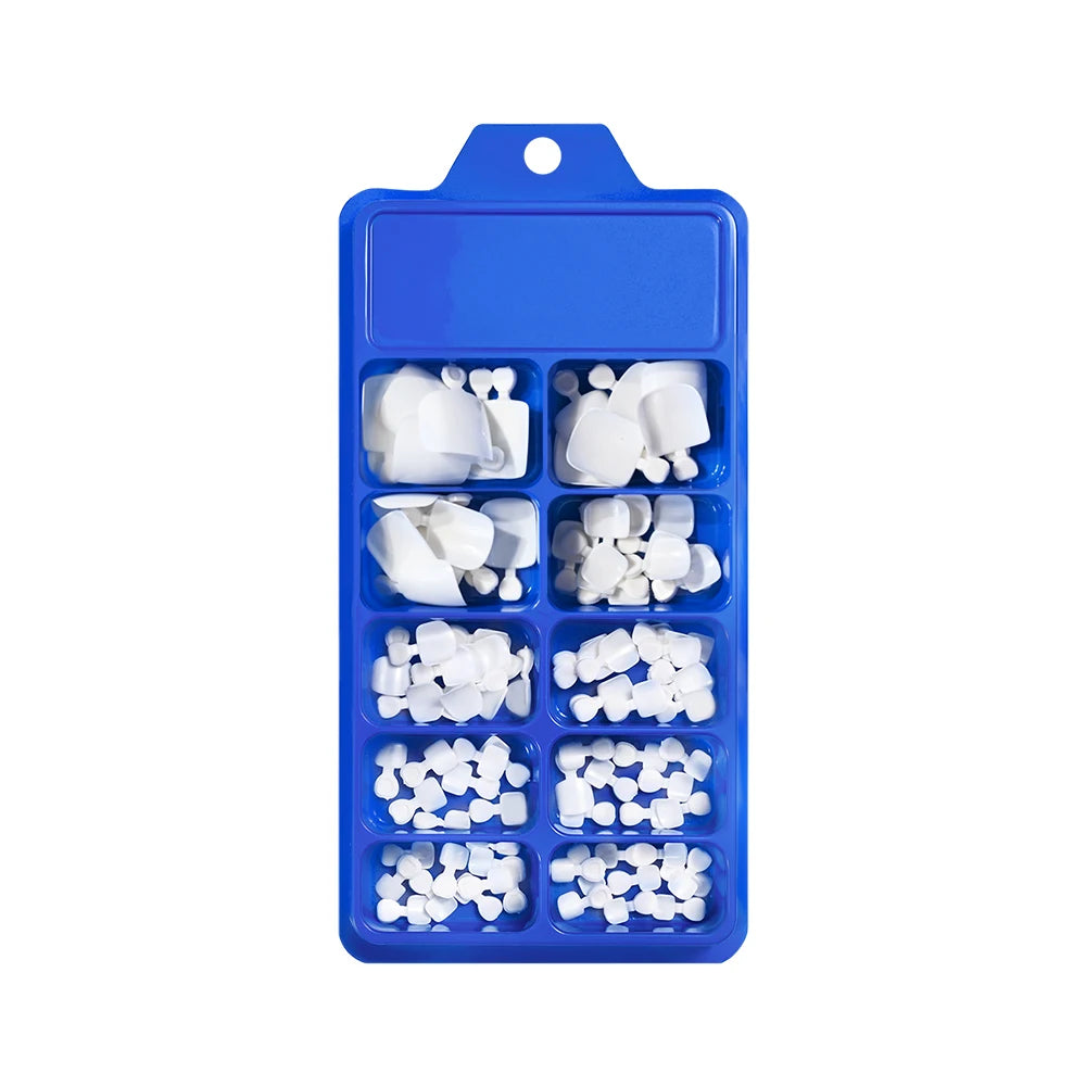 100PCS Short Square False Toenail Tips Full Cover White Artificial Fake Toenail Acrylic Foot Nail Art Tip Press on Toe Extension