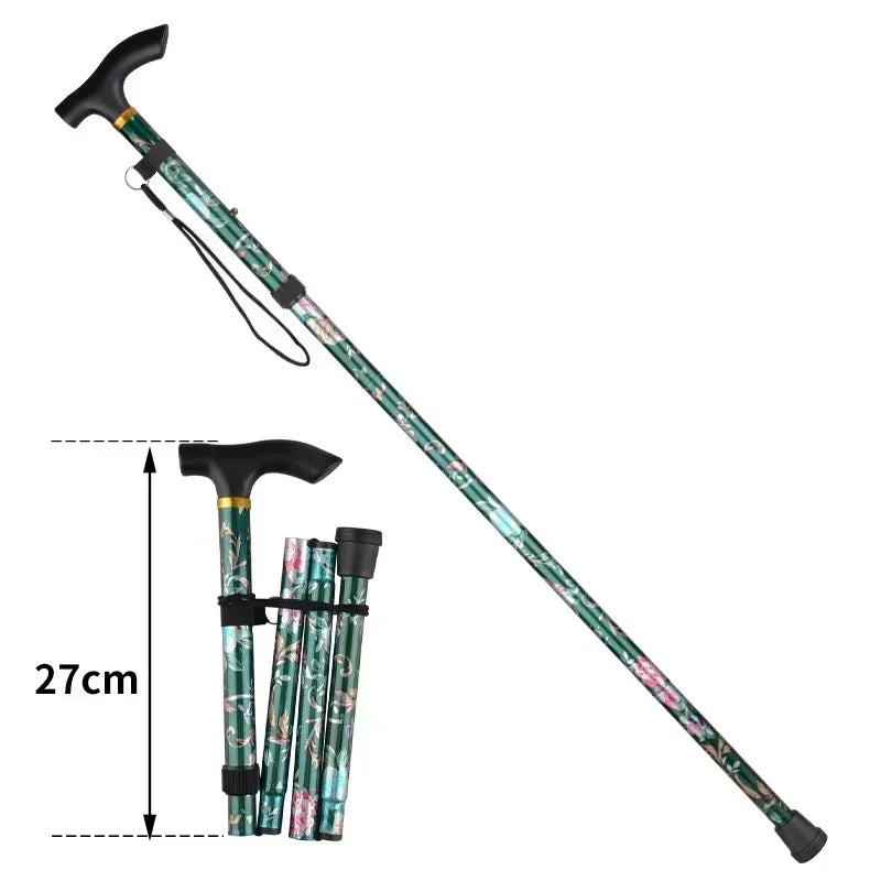 Outdoor Walking Sticks Hiking Camping Mountaineering Poles Telescopic Baton Trekking Poles Folding Cane Crutches Pole Unisex