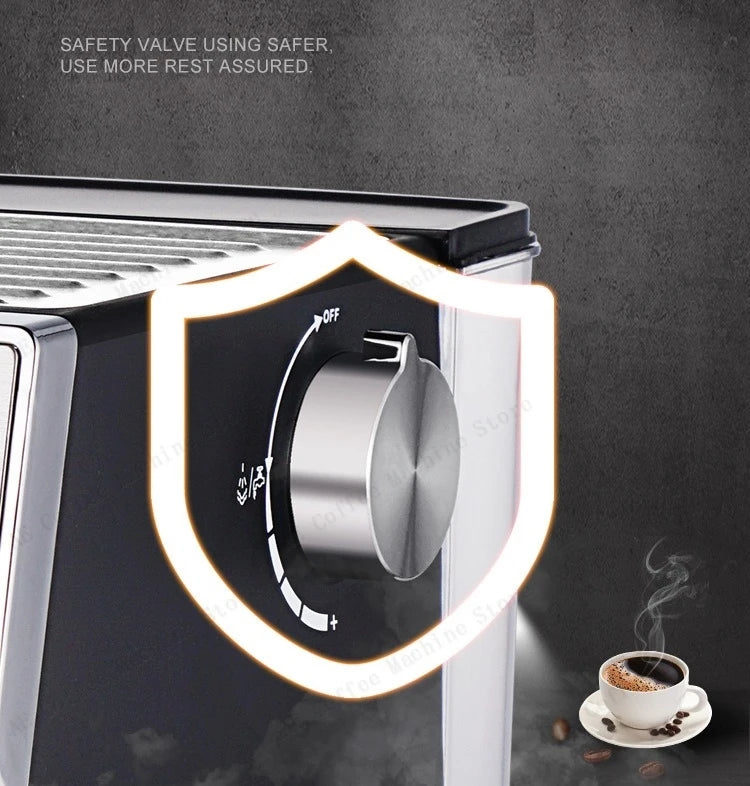 US standard 110V coffee machine High pressure extraction Italian semi-automatic espresso machine Portable home coffee machine