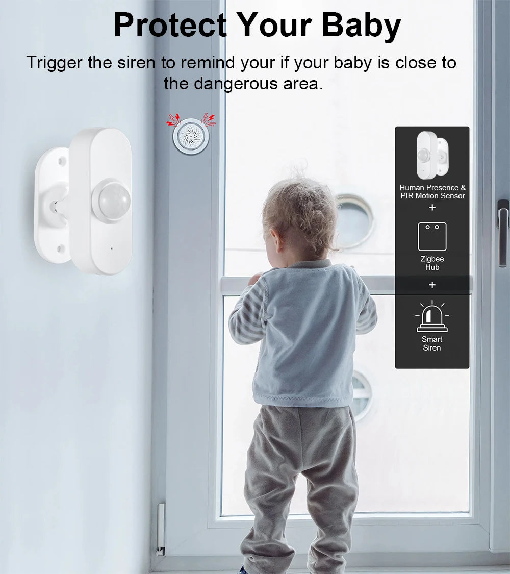 Smart Zigbee Human Presence Sensor 24G Mmwave Radar Motion Light Detector Smart Home Optional Temperature And Humidity Detection