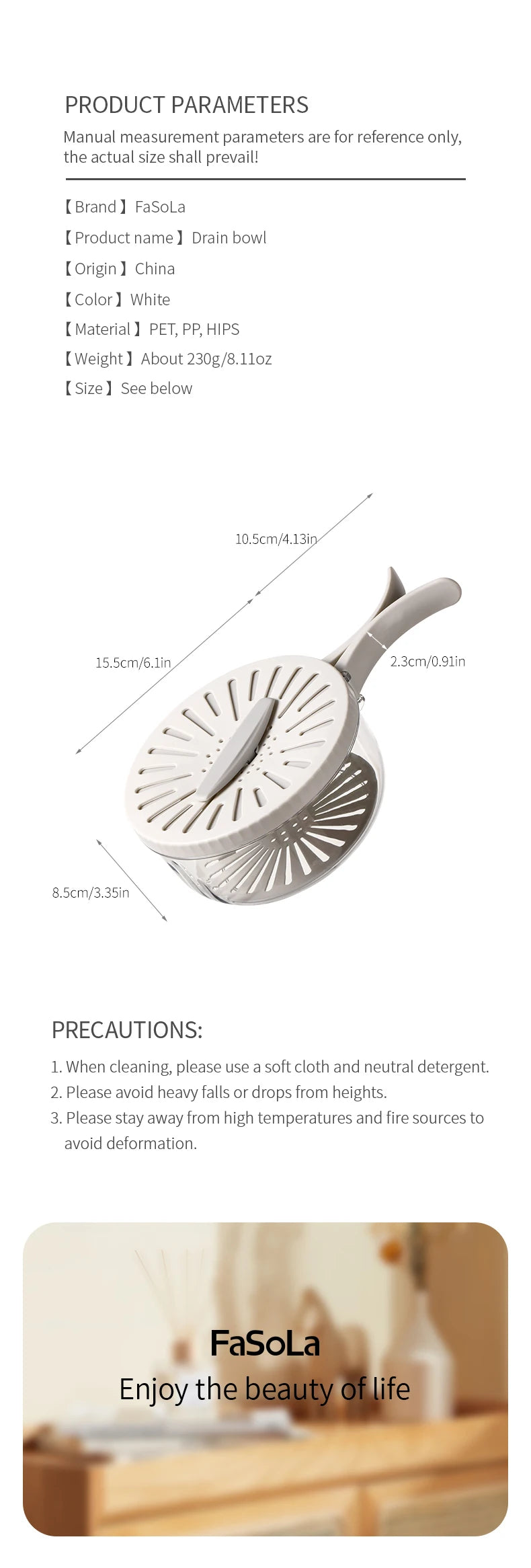 Folding Handle Drain Basket with Lid Fruit Vegetable Washing Bowl Kitchen Washing Basket Plastic Colander Water-Filtering Basin