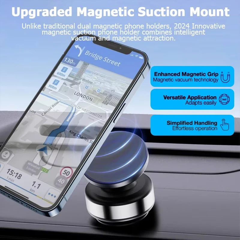 Double Sided Suction Cup Magnetic Phone Holder Lazy Multi-functional Foldable Storage Holder Vacuum Suction Phone Holder