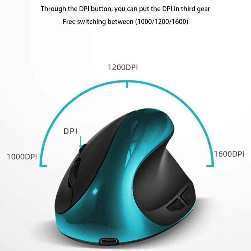 Xiaomi Hot Selling Rechargeable Vertical Mice Ergonomic Wireless Mouse 2.4G USB Receiver 1600 Adjustable DPI 6 Buttons Mouse New