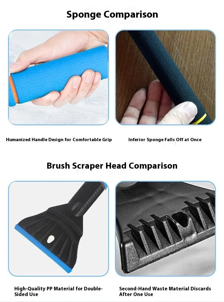 Snow Removal Brush, Car Snow Shovel, Ice Scraper, Snow Removal Tool, Defrosting Shovel, Snow Scraper, Four-In-One