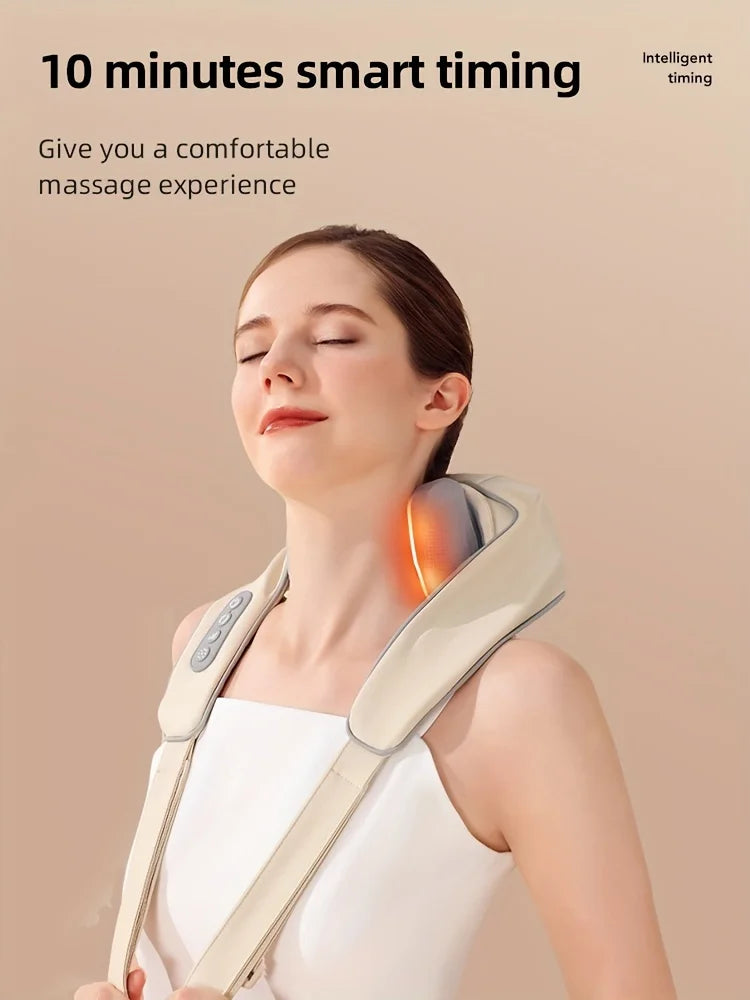 Electric Heat Neck Massage Shawl Shiatsu Kneading Cervical Spine Massager Car Home Back Shoulder Neck Trapezius Muscle Massager