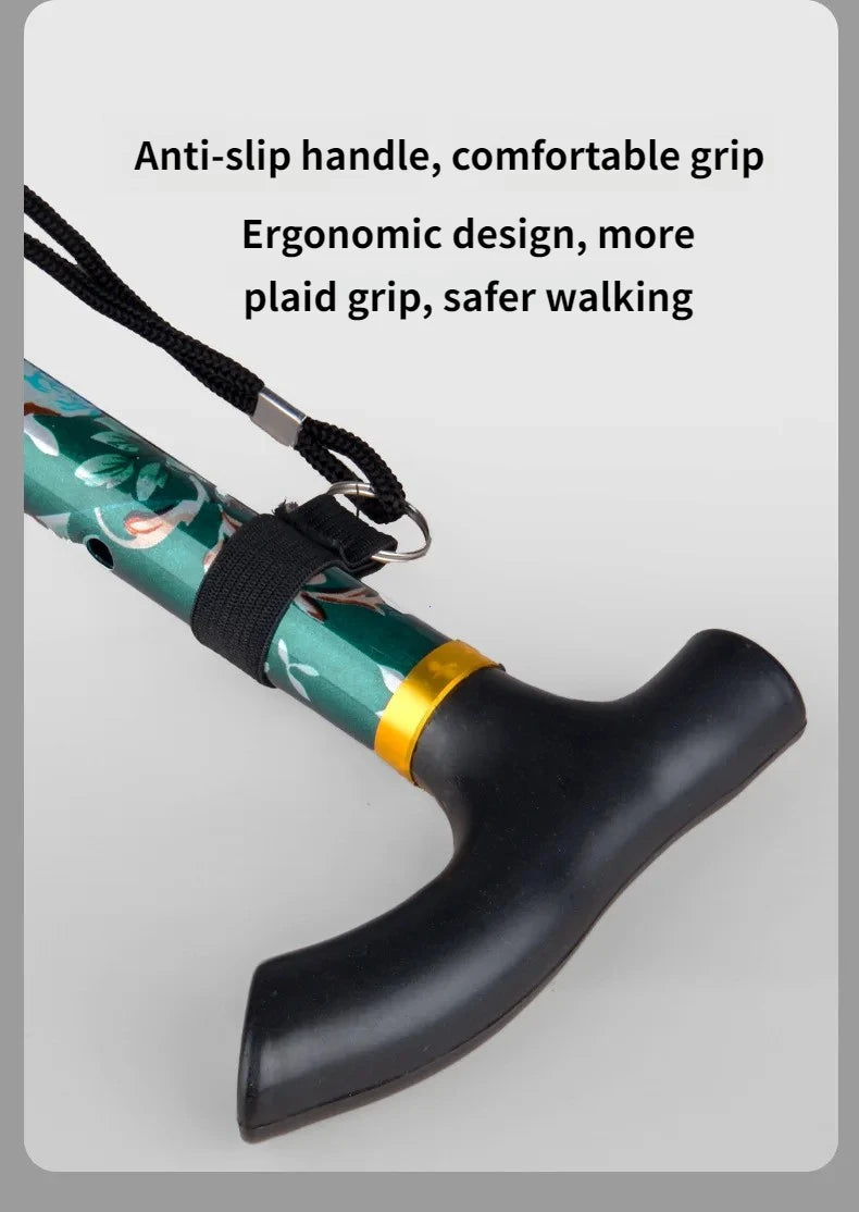 Outdoor Walking Sticks Hiking Camping Mountaineering Poles Telescopic Baton Trekking Poles Folding Cane Crutches Pole Unisex