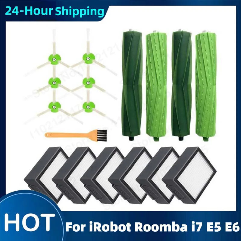 For iRobot Roomba i7 E5 E6 I Series Robot Vacuum Cleaner Replacement Spare Parts Hepa Filter Side Brush Brush Roll Accessories