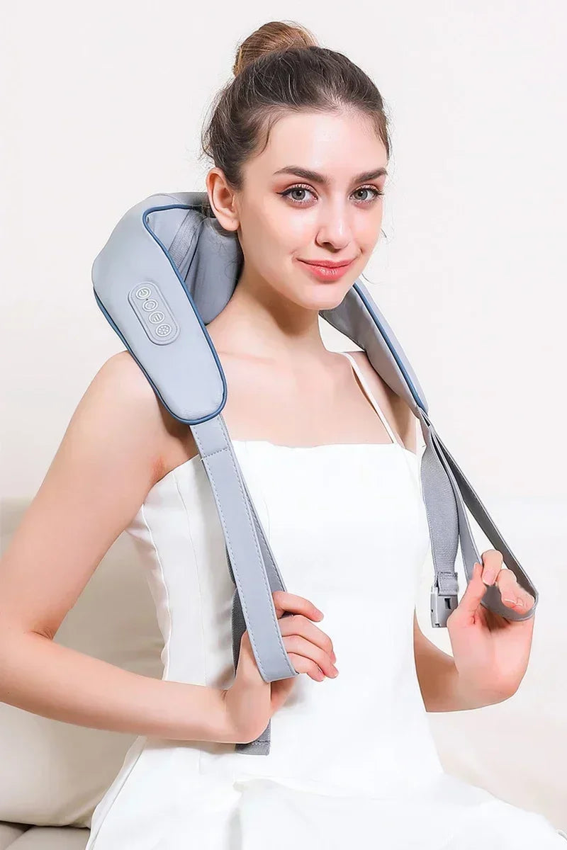 3D Kneading Neck Massager with Heat - Multi-Function Therapy for Shoulder, Back & Cervical Muscle Relaxation
