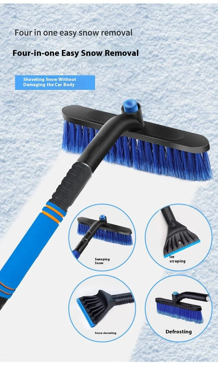 Snow Removal Brush, Car Snow Shovel, Ice Scraper, Snow Removal Tool, Defrosting Shovel, Snow Scraper, Four-In-One