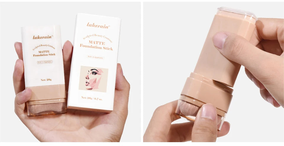 Stick Foundation Balm Serum Boosted Skin Tint Foundation Stick Smooth Plumper Hight Coverage Travel Bronze Foundation Stick Make