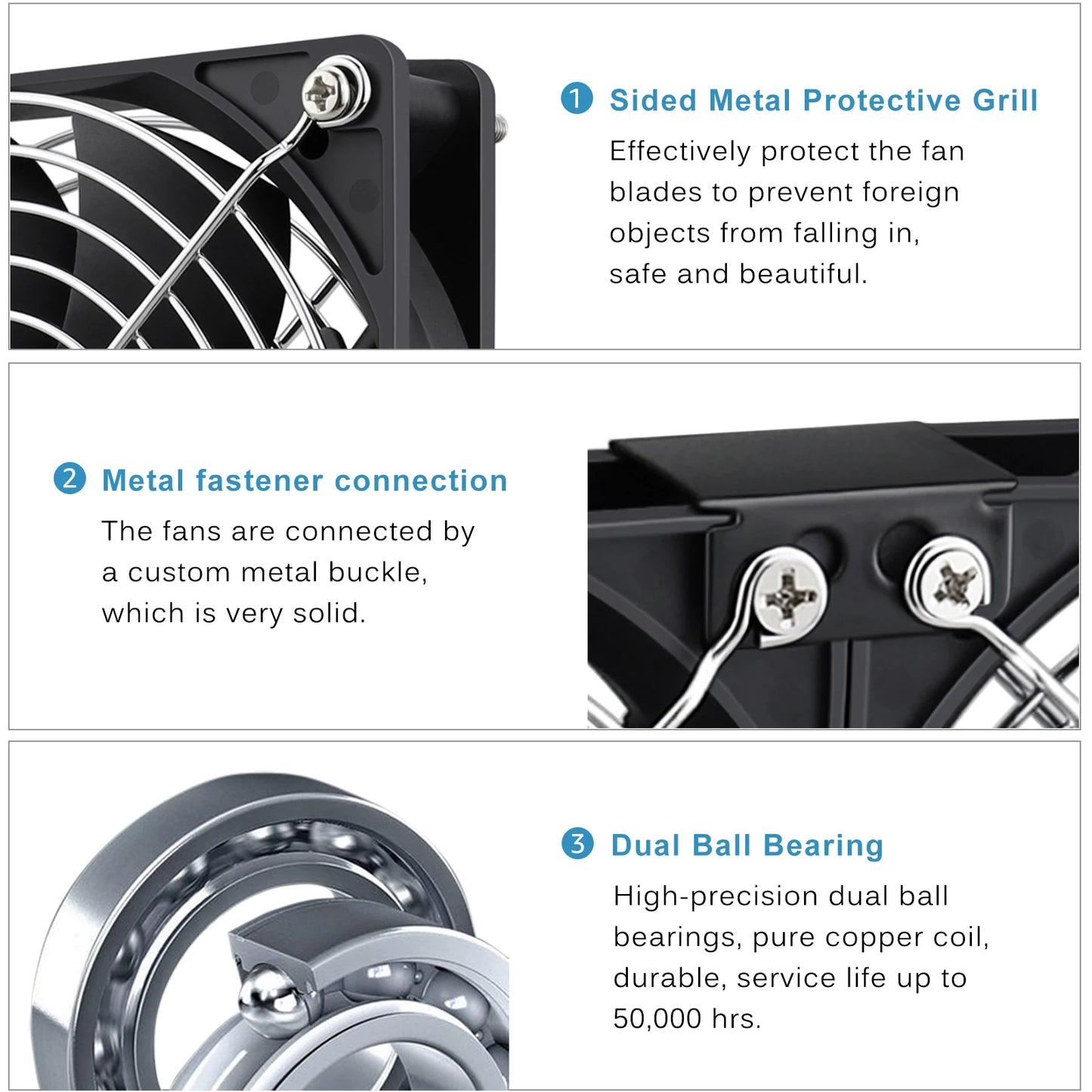 GDSTIME 80mm Server Fan DC 12V 220V Btc Mining Machine Chassis Workstation Cabinet Radiator 8025 Dual Ball PC Computer Case Fan
