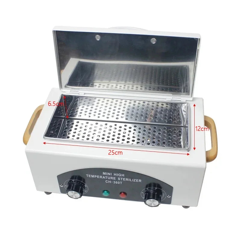 Electric High Temperature Disinfection Box Dry Heat Sterilizer For Manicure Dental Treatment Beauty Salon Nail Tools Equipment