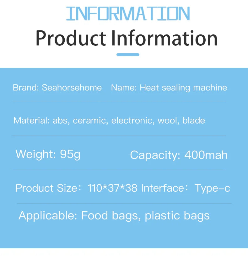 Home Use Rechargeable 2 in1 Bag Sealer Cutter with Magnetic Electric Food Cut and Seal Tool Machine for Tea Chip Bag Heat Reseal