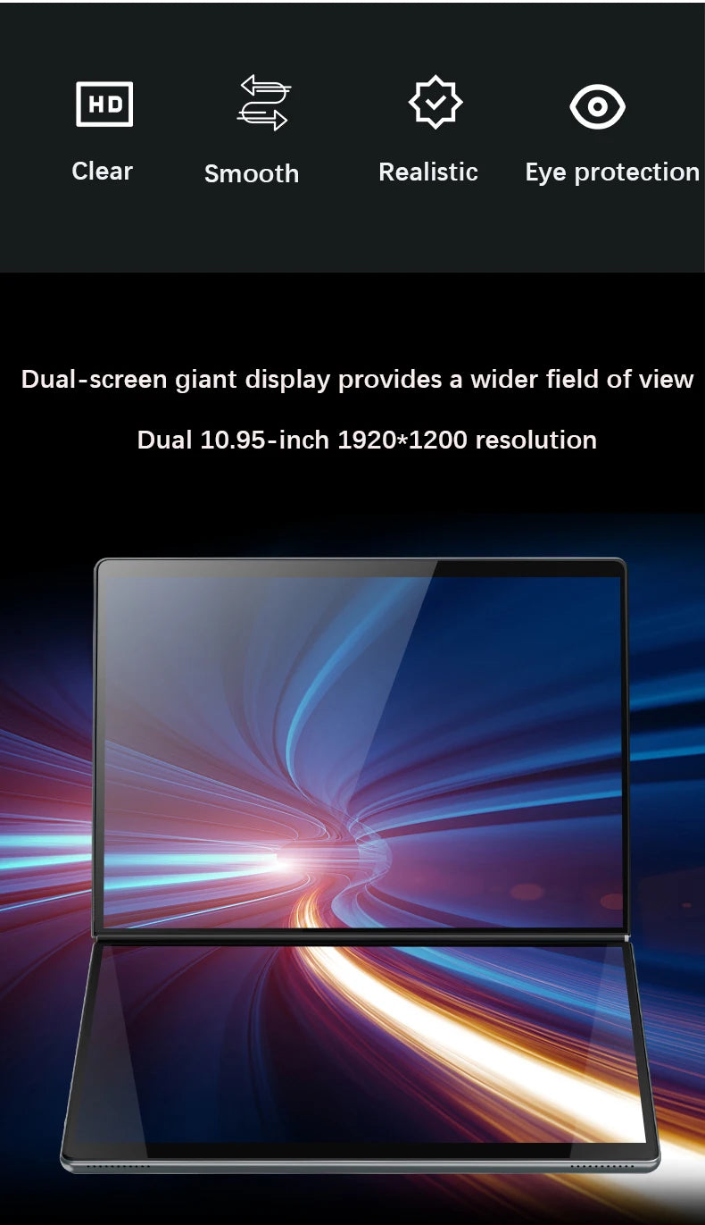 GLF-S2 Dual Screen Laptop 10.9+10.95 Inch Windows 11 Touchscreen Notebook Intel i3 1215U N100 WIFI 6 Laptop Tablet Computer