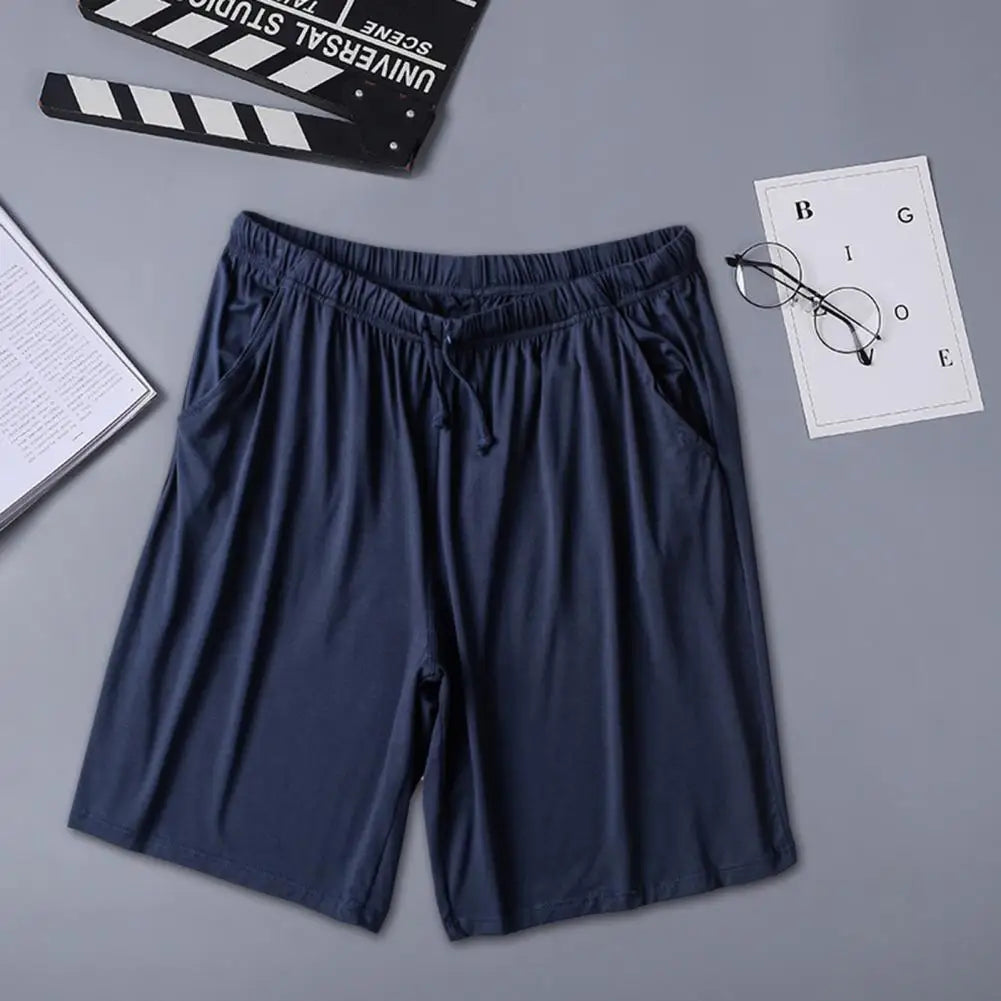 Men Silky Shorts Modal Summer Men Pajama Shorts Stay Cool Comfortable Men Shorts All-match Drawstring Shorts Men Accessories