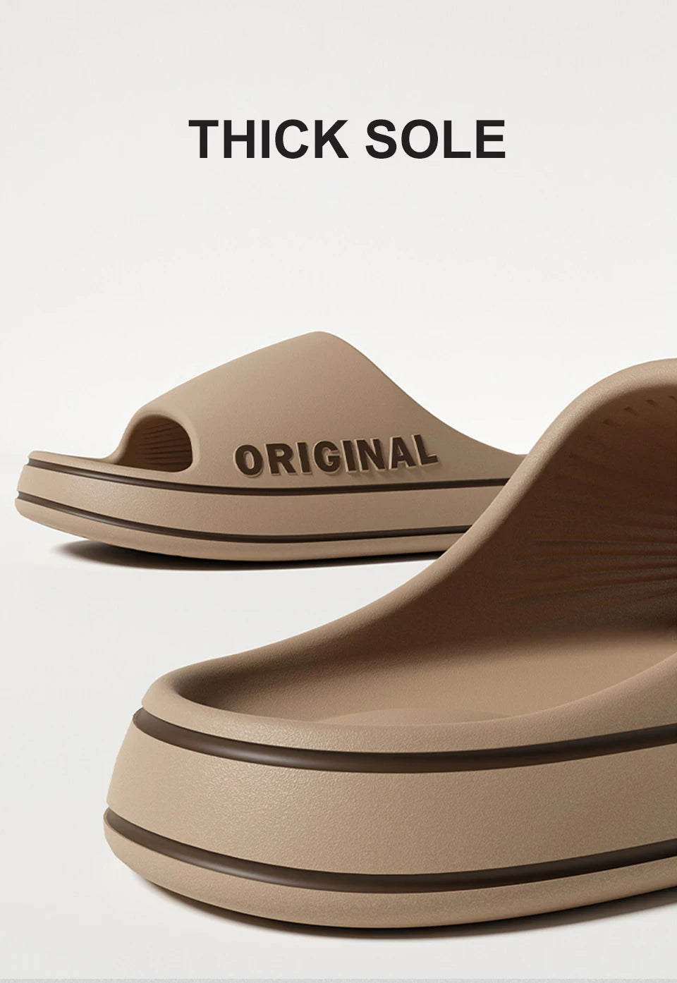 Feslishoet Letter Beach Slides Solid Color Women/Men Thick Sole Indoor Bathroom Anti Slip Sandals