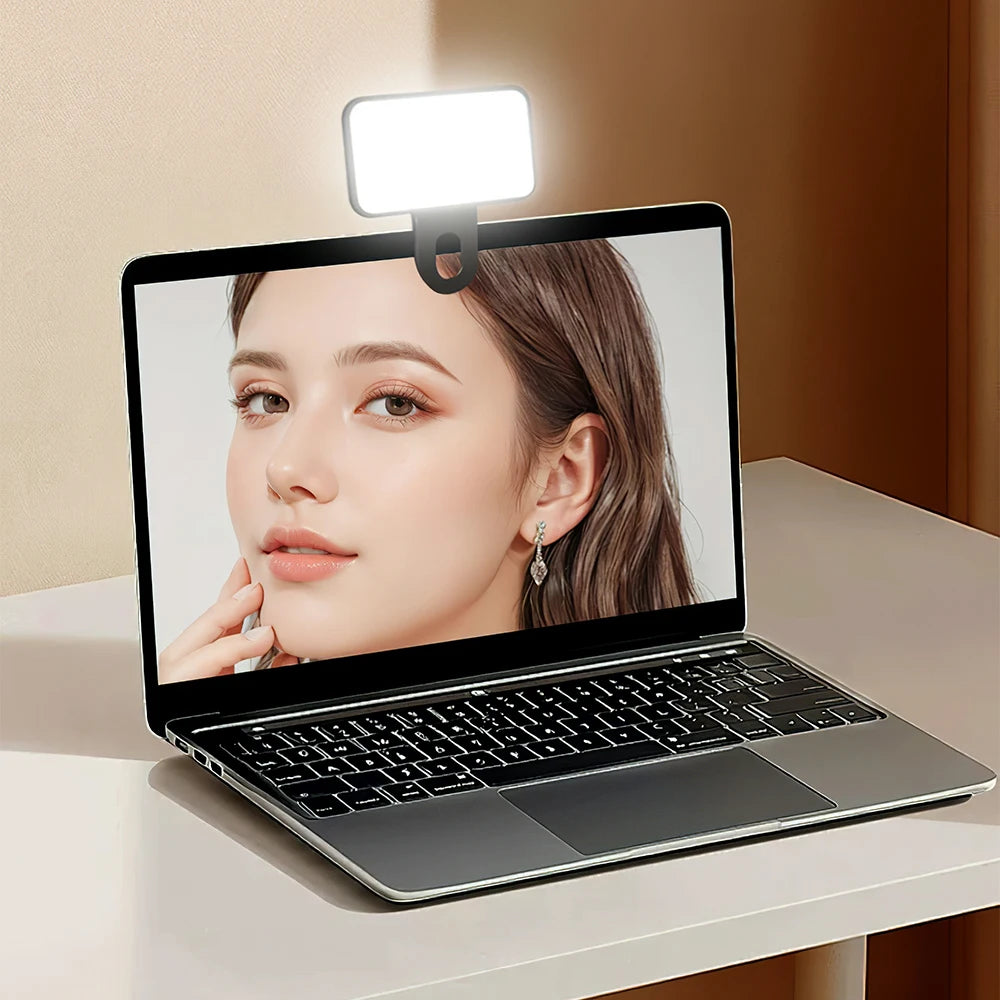 Mini Selfie Fill Light Rechargeable 3 Modes Adjustable Brightness Portable For Mobile Phone Computer LED Fill Light