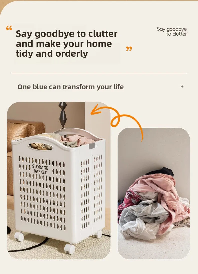 Household foldable dirty clothes basket, dirty clothes storage basket, laundry basket, large capacity, not taking up much space