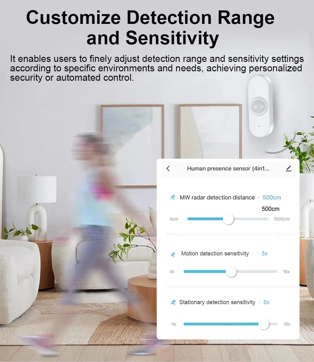 Smart Zigbee Human Presence Sensor 24G Mmwave Radar Motion Light Detector Smart Home Optional Temperature And Humidity Detection
