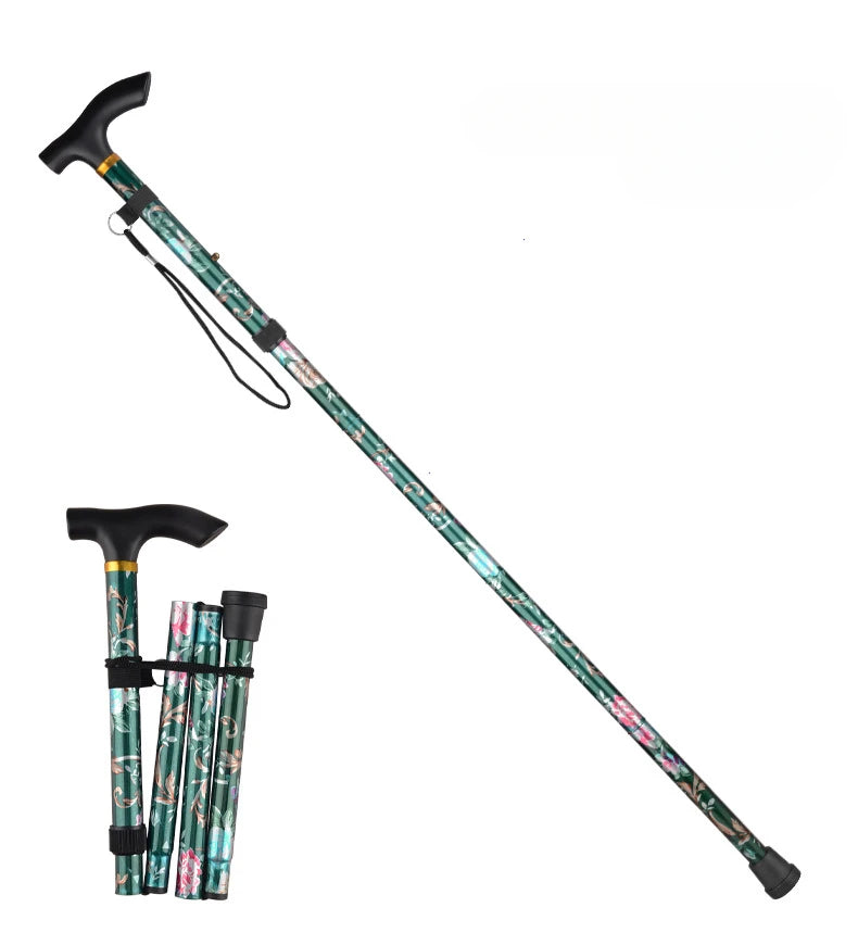 Outdoor Walking Sticks Hiking Camping Mountaineering Poles Telescopic Baton Trekking Poles Folding Cane Crutches Pole Unisex