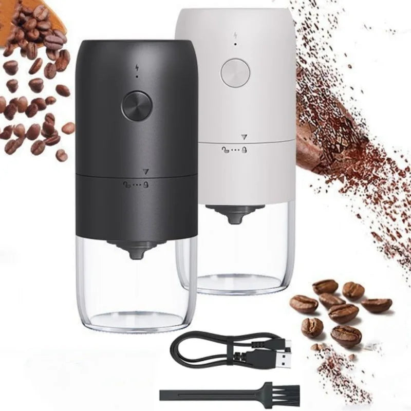 New Professional Portable Electric Coffee Grinder 1800mAh Strong Power Fast Bean Grinding Charging Low Noise Powder