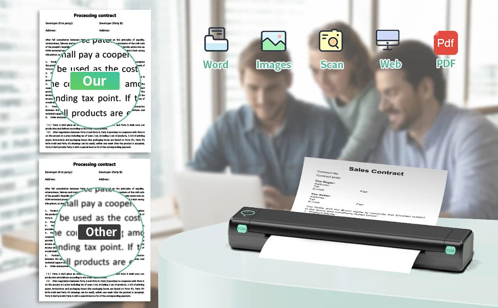 Phomemo M08F A4 Thermal Paper for M08F, PJ762/PJ763MFi, MT800/MT800Q, A4 Portable Printers, M08F Printer Paper, 8.27" x 11.69"