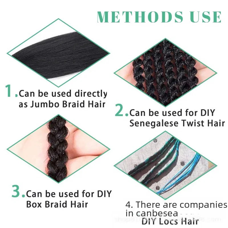 Ez Dirty Braid 3-pack 26-inch 270g Low-temperature Silk African American European Large Braids Easy Braid Hair