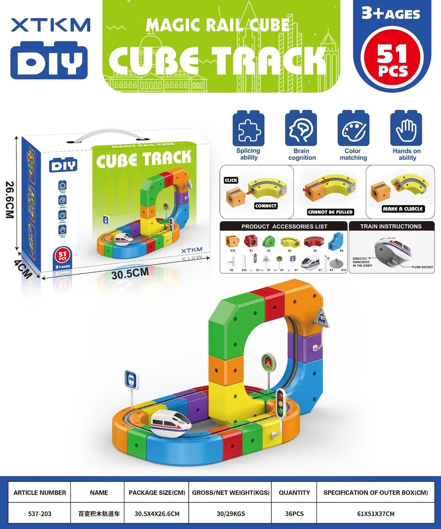 Electric Magnetic Track Set with Anti-Gravity Vehicles - 100+ Pieces STEM Building Toys, Creative DIY Railway for Kids Gift Toy