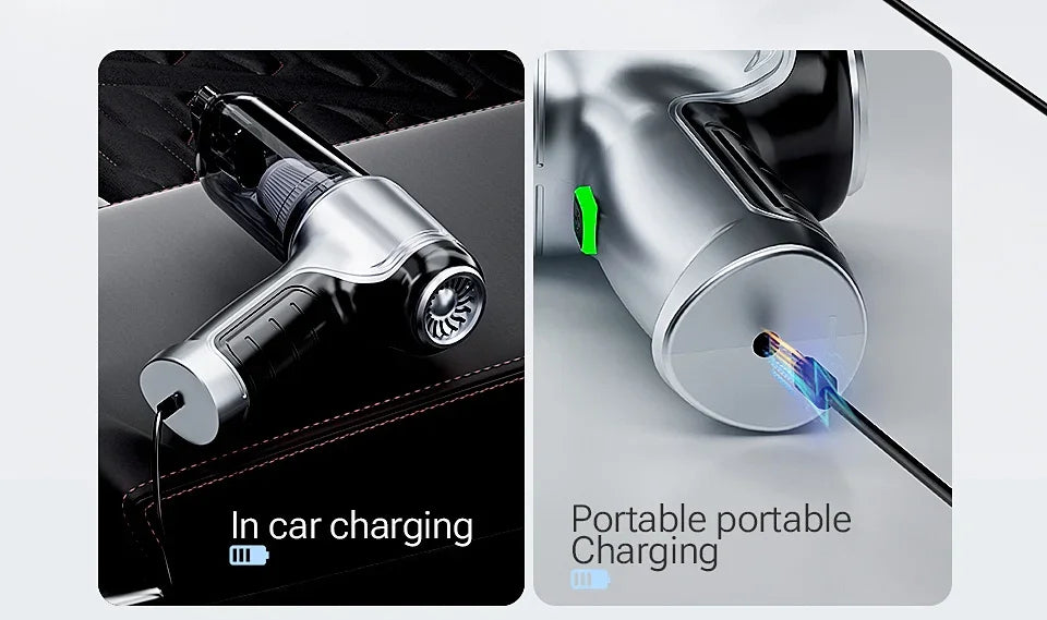 SZUK 638000Pa Mini Vacuum Cleaner New Portable Car Vacuum Cleaner Powerful Handheld Wireless Cleaner with One Click Dust Removal