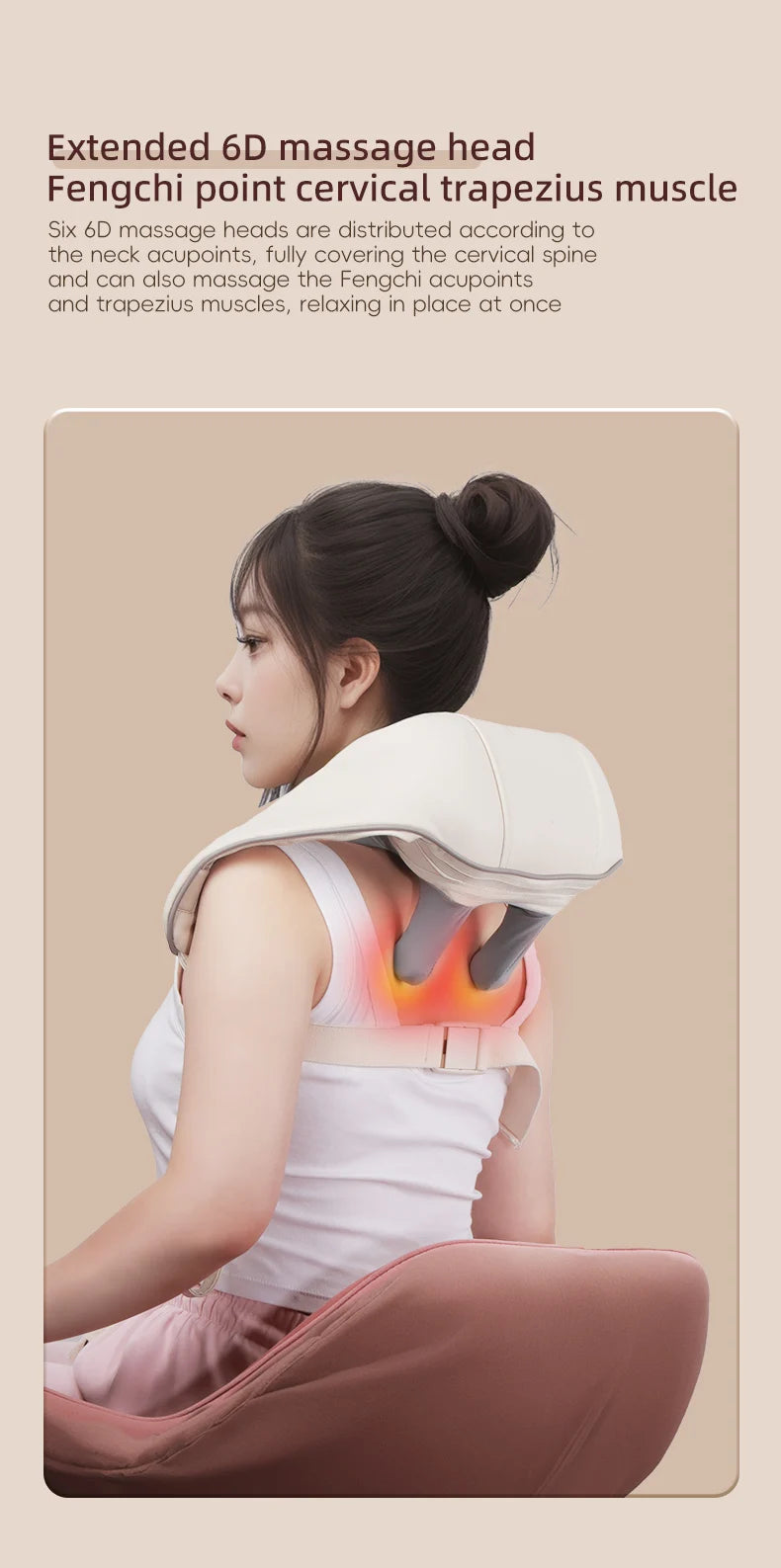 Neck And Shoulder Massager Wireless Shoulder And Back Kneading Massage Shawl Trapezius Neck Cervical masajeador