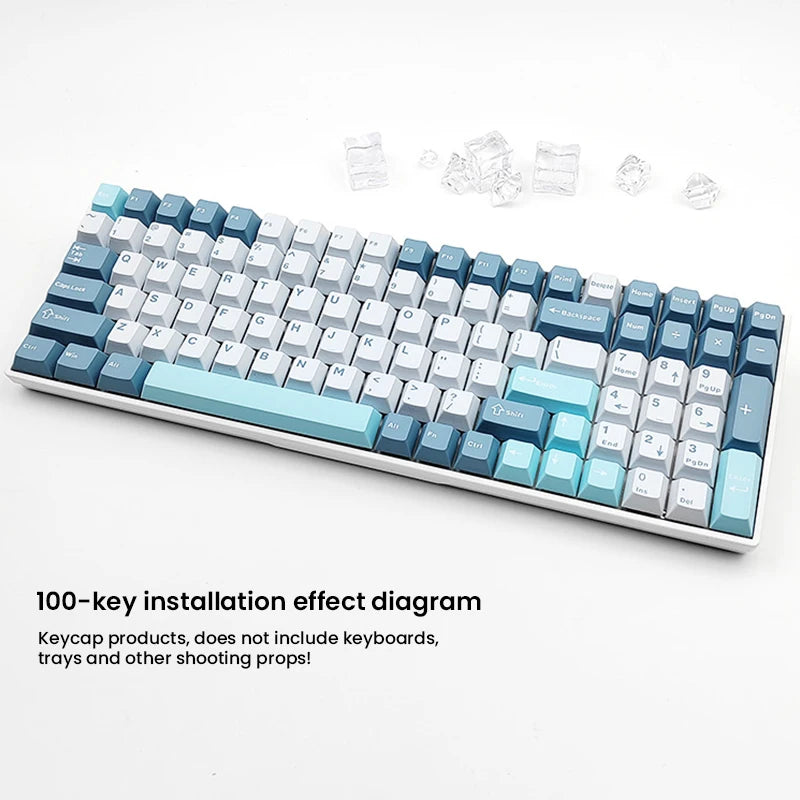 USLION 126 Keys Cherry Profile Keycaps ISO Layout Minimalist PBT Key Caps for Gaming Mechanical Keyboard GMK87 GMK67 AULA 75