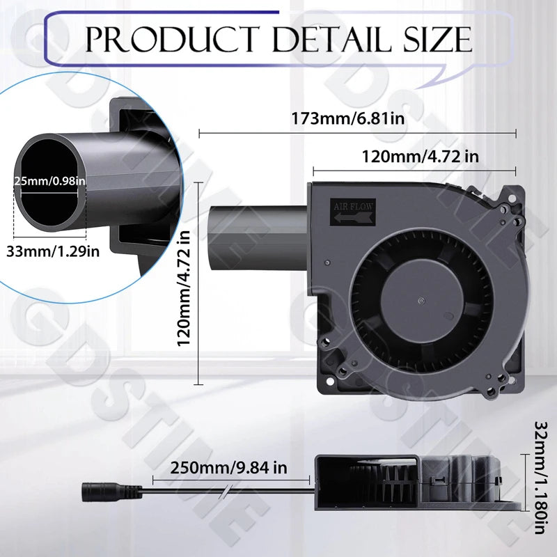 Gdstime CPU Cooler 12V 80MM Fan 120MM DIY Server High Speed Fan for Desktop Computer Case Cooling 220V Power Adjustable Speed