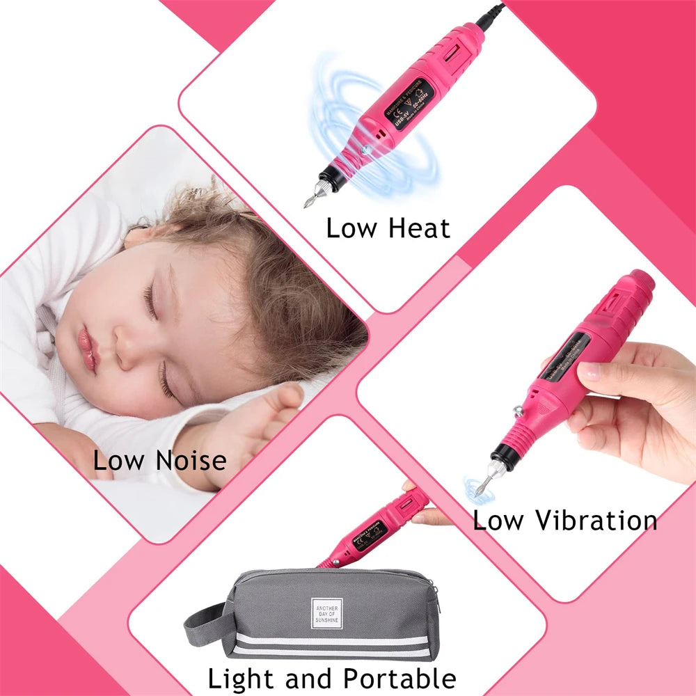 Nail Sander Set Electric Nail Drill Machine Grinding Equipment Milling Cutter For Manicure Pedicure Strong Polishing Tools