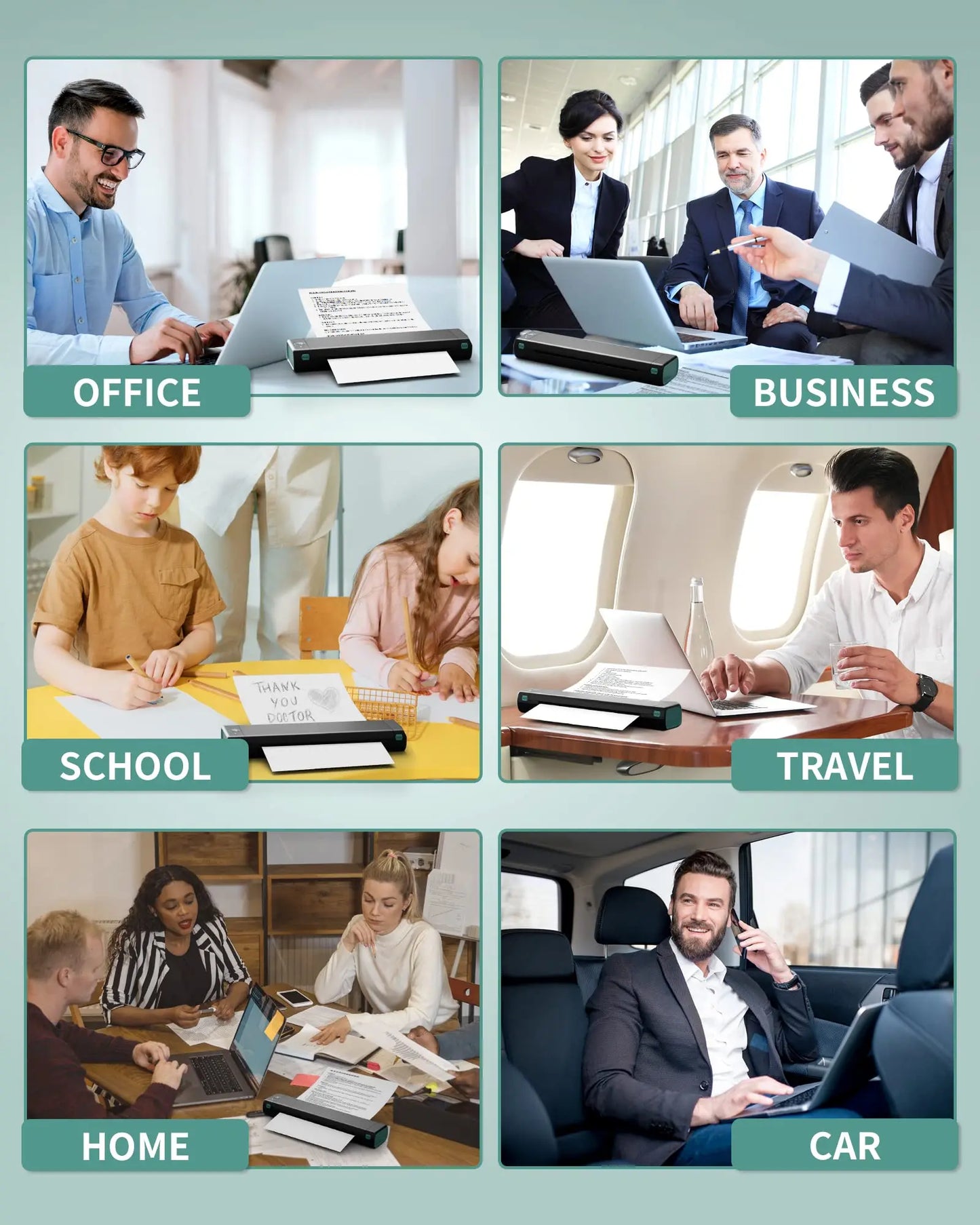 Phomemo M08F A4 Portable Thermal Printer 8.26"x11.69" A4 Thermal Paper Wireless Mobile Travel Printer Android iOS Laptop Printer